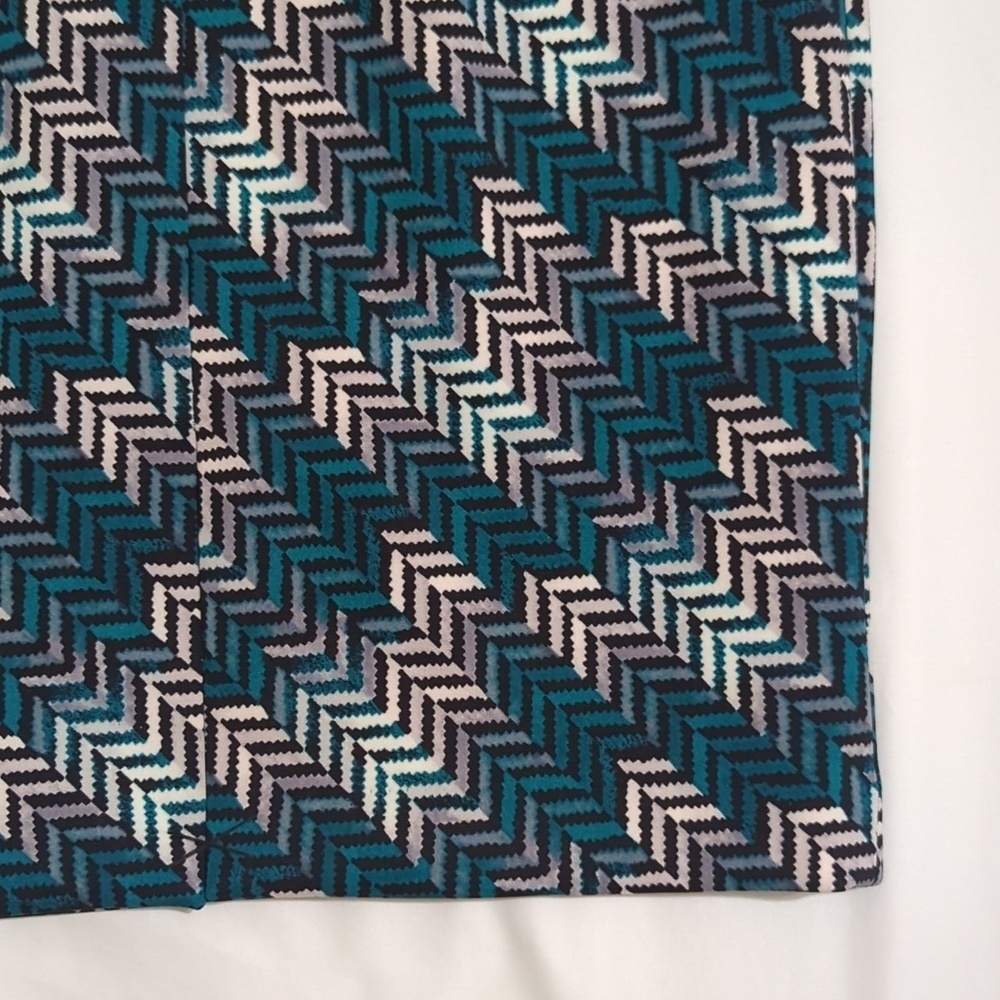 White House Black Market CS ZZ Print Sheath Dress, Black/White/Teal Size 4 - Picture 11 of 16
